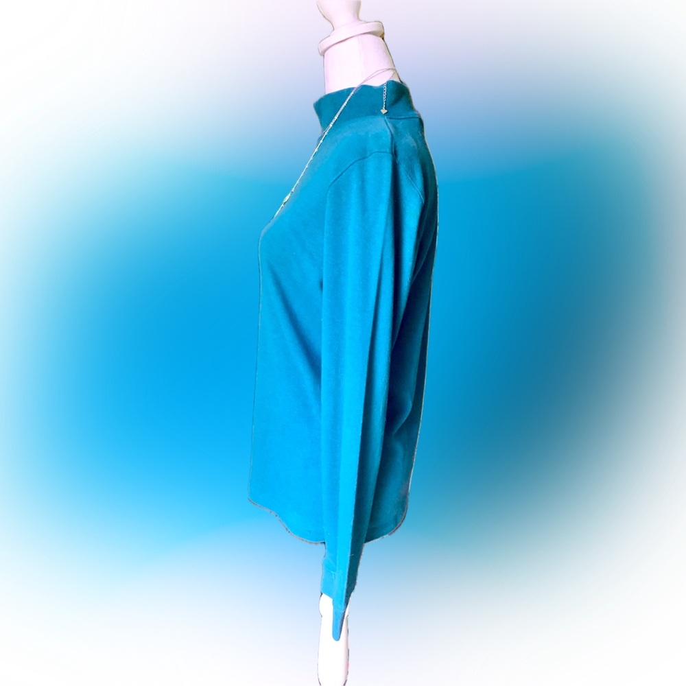 🦋 Women’s Turquoise Mockneck by hasting & smith - Picture 4 of 12